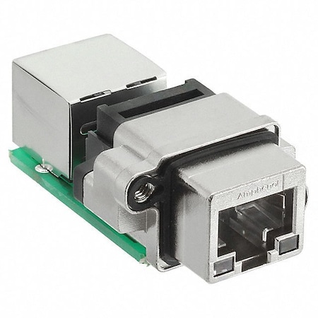 Amphenol Telecom And Datacom Connector, 8 ContactS, Male, Right Angle, Solder Terminal, No 4-40, Jack MRJR578001